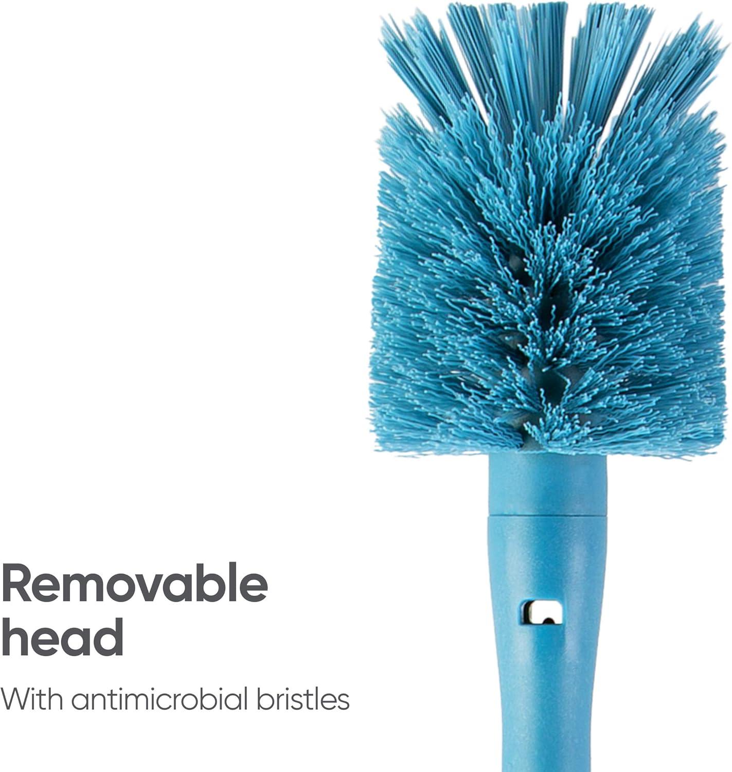 imageOwala 2in1 Water Bottle Brush Cleaner and Water Bottle Straw Cleaner Brush Water Bottle Brush with Removable Head and Twist n Hide Straw Brush Smokey BlueOne Size