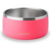 imageOwala Pet Bowl  Durable Stainless Steel Food and Water Bowl for Dogs Cats and All Pets NonSlip Base 24oz White Shy MarshmallowHyper Flamingo