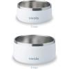 imageOwala Pet Bowl  Durable Stainless Steel Food and Water Bowl for Dogs Cats and All Pets NonSlip Base 24oz White Shy MarshmallowShy Marshmallow