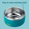 imageOwala Pet Bowl  Durable Stainless Steel Food and Water Bowl for Dogs Cats and All Pets NonSlip Base 24oz White Shy MarshmallowTurquoise  Caicos