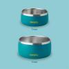 imageOwala Pet Bowl  Durable Stainless Steel Food and Water Bowl for Dogs Cats and All Pets NonSlip Base 24oz White Shy MarshmallowTurquoise  Caicos