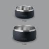 imageOwala Pet Bowl  Durable Stainless Steel Food and Water Bowl for Dogs Cats and All Pets NonSlip Base 24oz White Shy MarshmallowVery  Very Dark