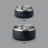 imageOwala Pet Bowl  Durable Stainless Steel Food and Water Bowl for Dogs Cats and All Pets NonSlip Base 24oz White Shy MarshmallowVery  Very Dark