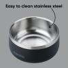imageOwala Pet Bowl  Durable Stainless Steel Food and Water Bowl for Dogs Cats and All Pets NonSlip Base 24oz White Shy MarshmallowVery  Very Dark