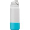 imageOwala Silicone Water Bottle Boot AntiSlip Protective Sleeve for Water Bottle Protects FreeSip and Flip Stainless Steel Water Bottles 32 Oz MintBright Blue