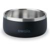 imageOwala Pet Bowl  Durable Stainless Steel Food and Water Bowl for Dogs Cats and All Pets NonSlip Base 24oz White Shy MarshmallowVery  Very Dark