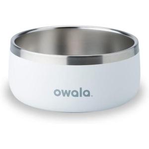 imageOwala Pet Bowl  Durable Stainless Steel Food and Water Bowl for Dogs Cats and All Pets NonSlip Base 24oz White Shy MarshmallowShy Marshmallow