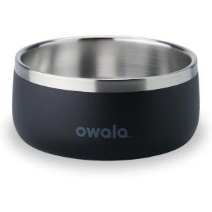 imageOwala Pet Bowl  Durable Stainless Steel Food and Water Bowl for Dogs Cats and All Pets NonSlip Base 24oz White Shy MarshmallowVery  Very Dark