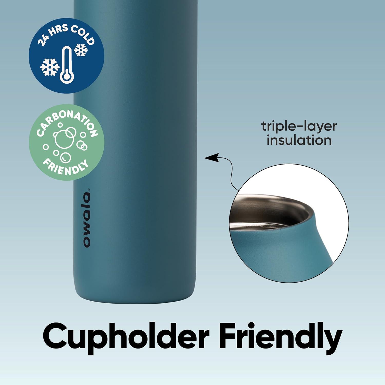 imageOwala FreeSip Twist  Stainless Steel  24oz  BlueTeal DenimDenim