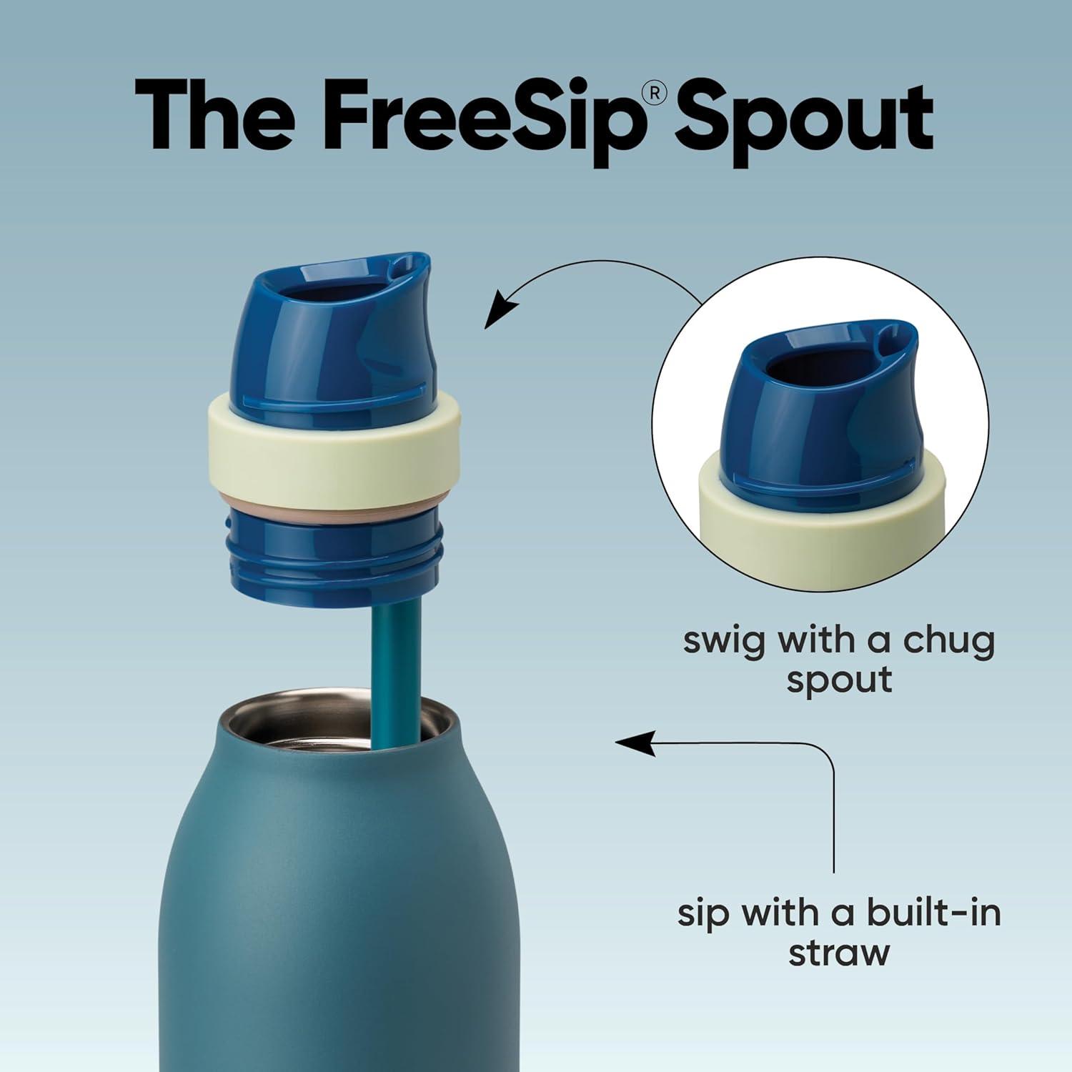 imageOwala FreeSip Twist  Stainless Steel  24oz  BlueTeal DenimDenim