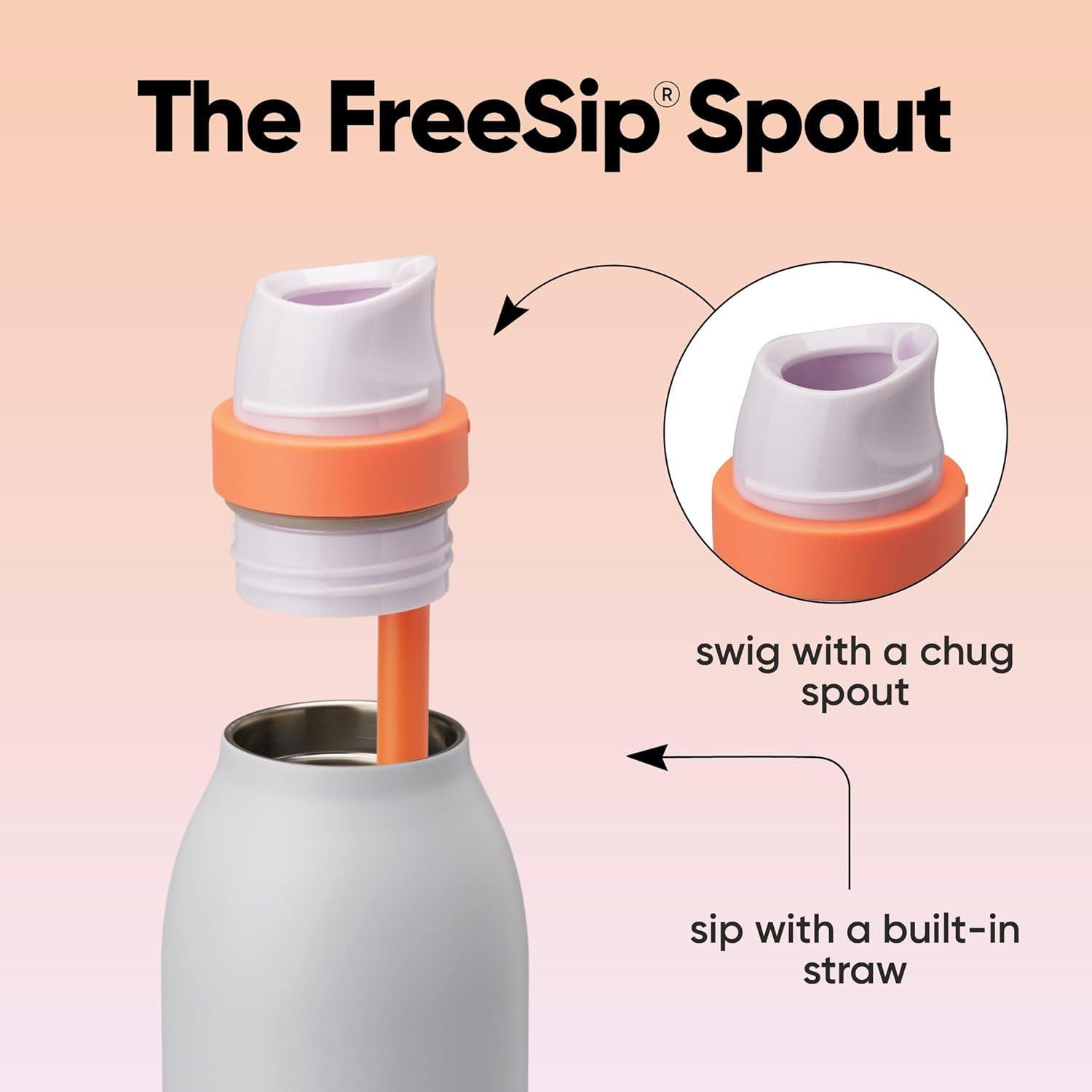 imageOwala FreeSip Twist  Stainless Steel  24oz  TanBlue In BloomIn Bloom
