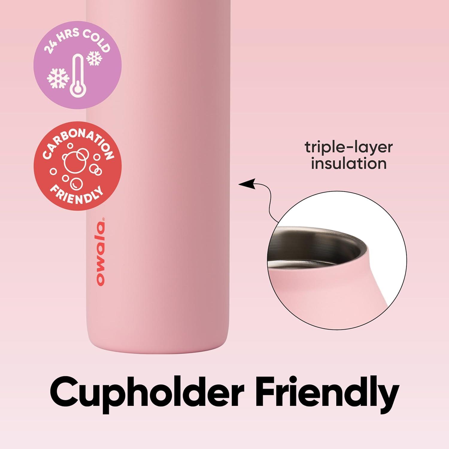 imageOwala FreeSip Twist  Stainless Steel  24oz  TanBlue In BloomIn Bloom