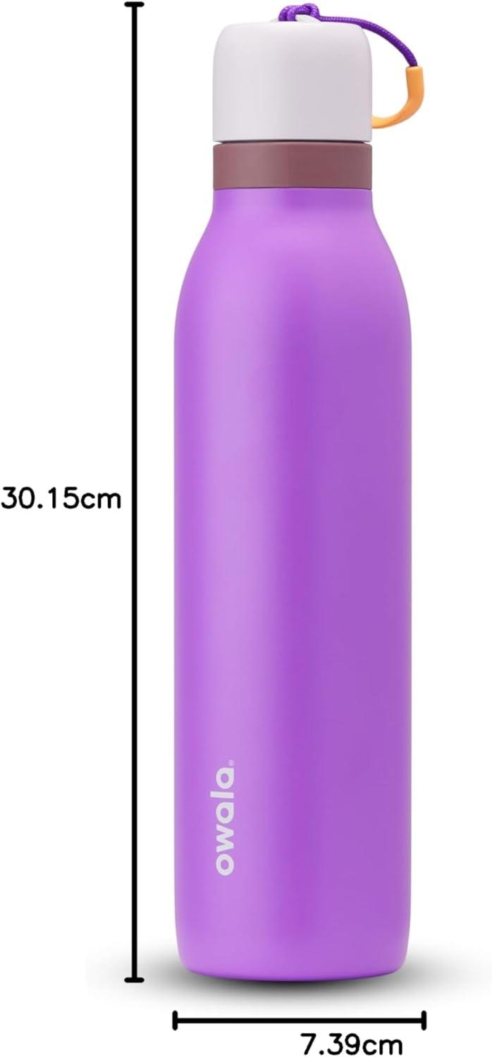 imageOwala FreeSip Twist Insulated Stainless Steel Water Bottle with Straw for Sports and Travel BPAFree 18oz MintWhite Iced BreezeCalifornia Grapevine