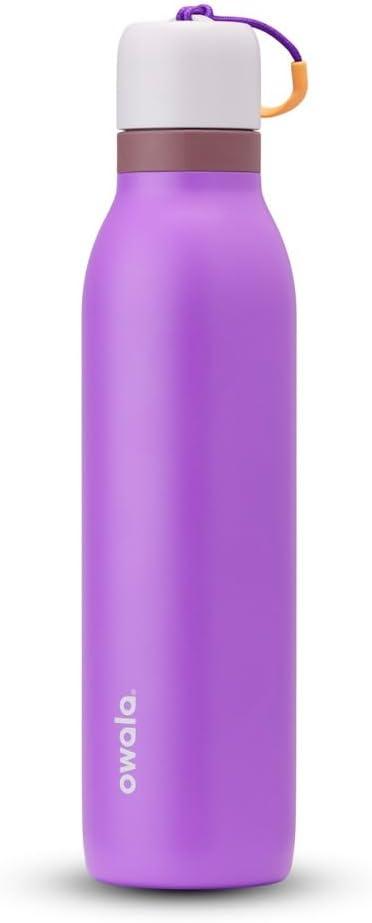 imageOwala FreeSip Twist Insulated Stainless Steel Water Bottle with Straw for Sports and Travel BPAFree 18oz MintWhite Iced BreezeCalifornia Grapevine