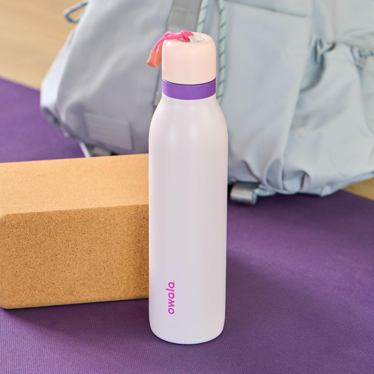 imageOwala FreeSip Twist Insulated Stainless Steel Water Bottle with Straw for Sports and Travel BPAFree 18oz MintWhite Iced BreezeDreamy Field