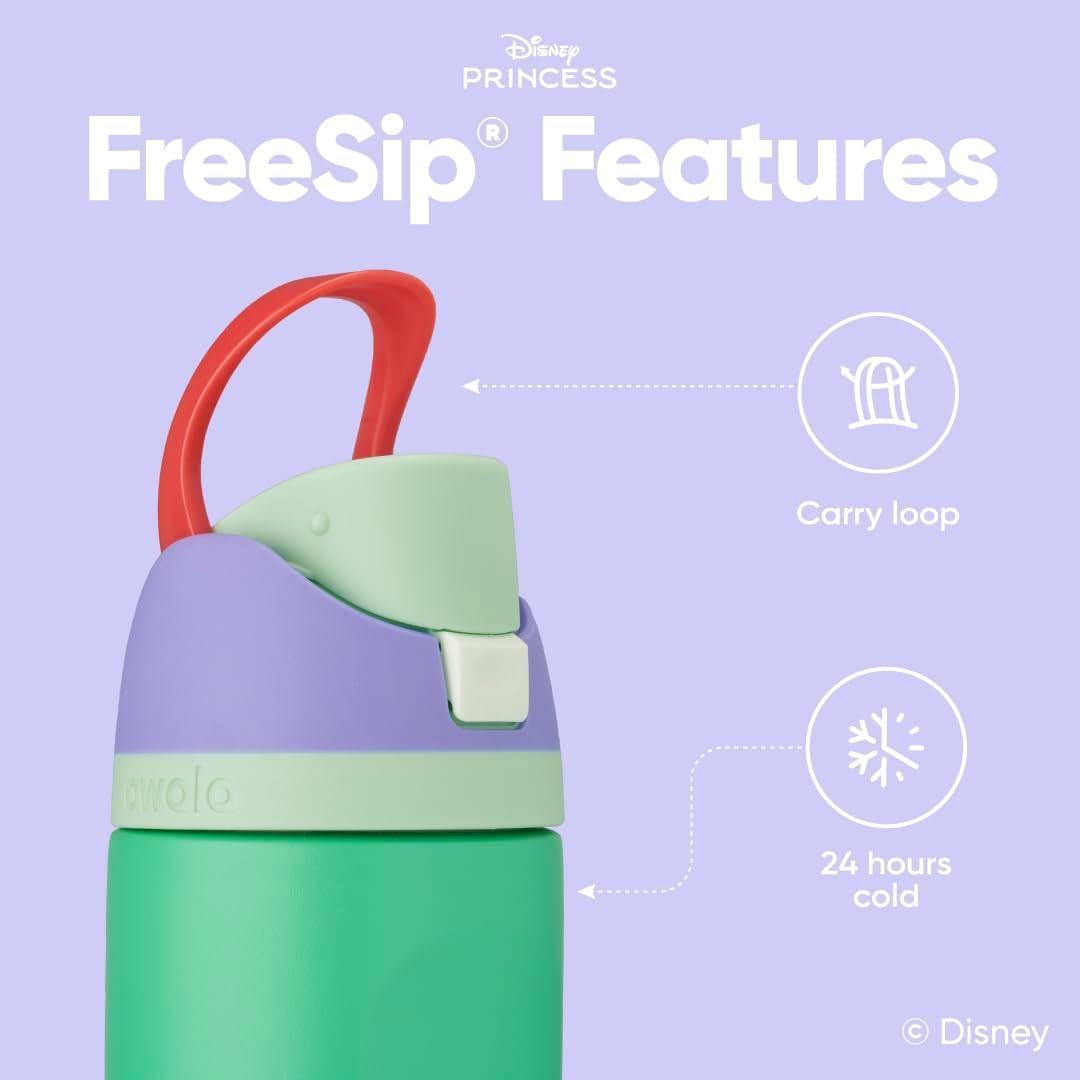 imageOwala Harry Potter FreeSip Insulated Stainless Steel Water Bottle with Straw BPAFree Sports Water Bottle Great for Travel 24 oz HufflepuffAriel