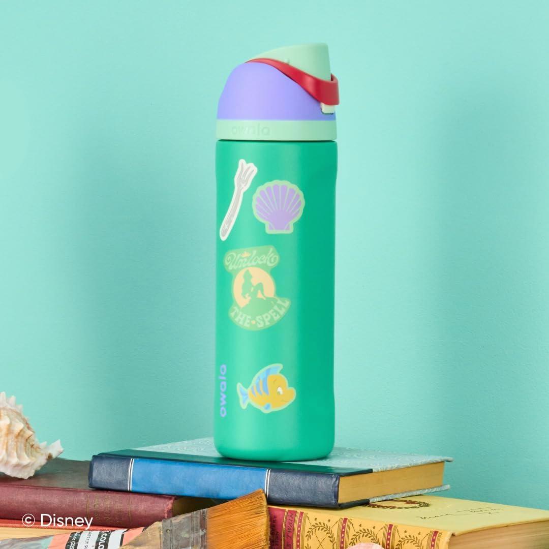 imageOwala Harry Potter FreeSip Insulated Stainless Steel Water Bottle with Straw BPAFree Sports Water Bottle Great for Travel 24 oz HufflepuffAriel