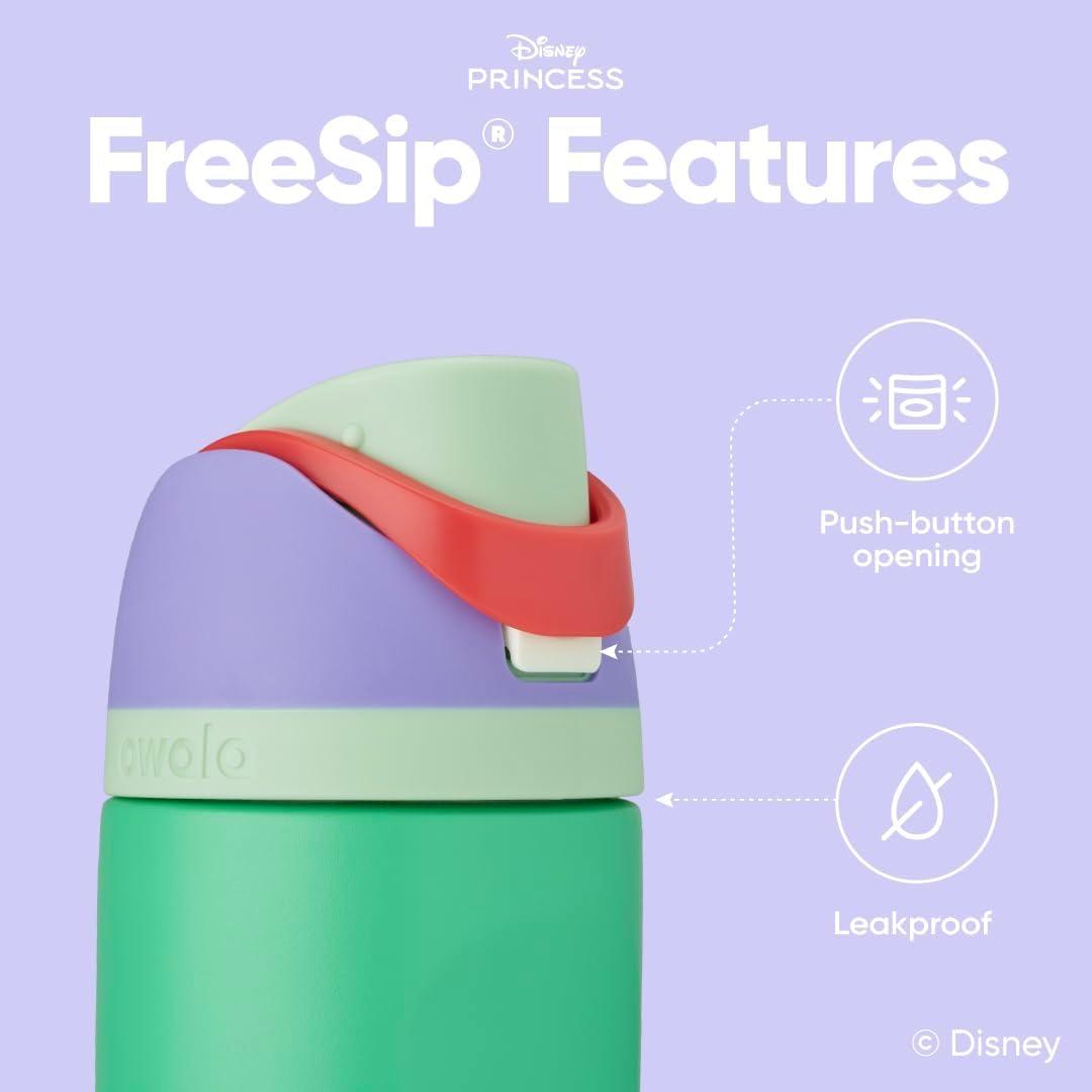 imageOwala Harry Potter FreeSip Insulated Stainless Steel Water Bottle with Straw BPAFree Sports Water Bottle Great for Travel 24 oz HufflepuffAriel