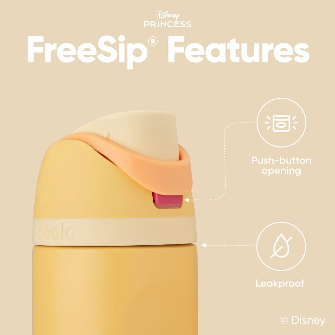 imageOwala Harry Potter FreeSip Insulated Stainless Steel Water Bottle with Straw BPAFree Sports Water Bottle Great for Travel 24 oz HufflepuffBelle