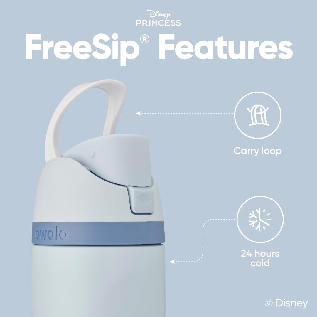 imageOwala Harry Potter FreeSip Insulated Stainless Steel Water Bottle with Straw BPAFree Sports Water Bottle Great for Travel 24 oz HufflepuffCinderella
