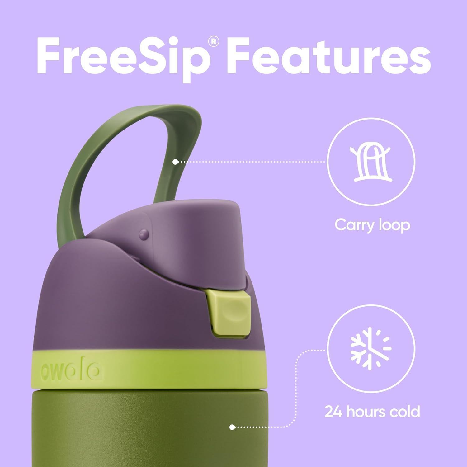imageOwala Harry Potter FreeSip Insulated Stainless Steel Water Bottle with Straw BPAFree Sports Water Bottle Great for Travel 24 oz HufflepuffHulk