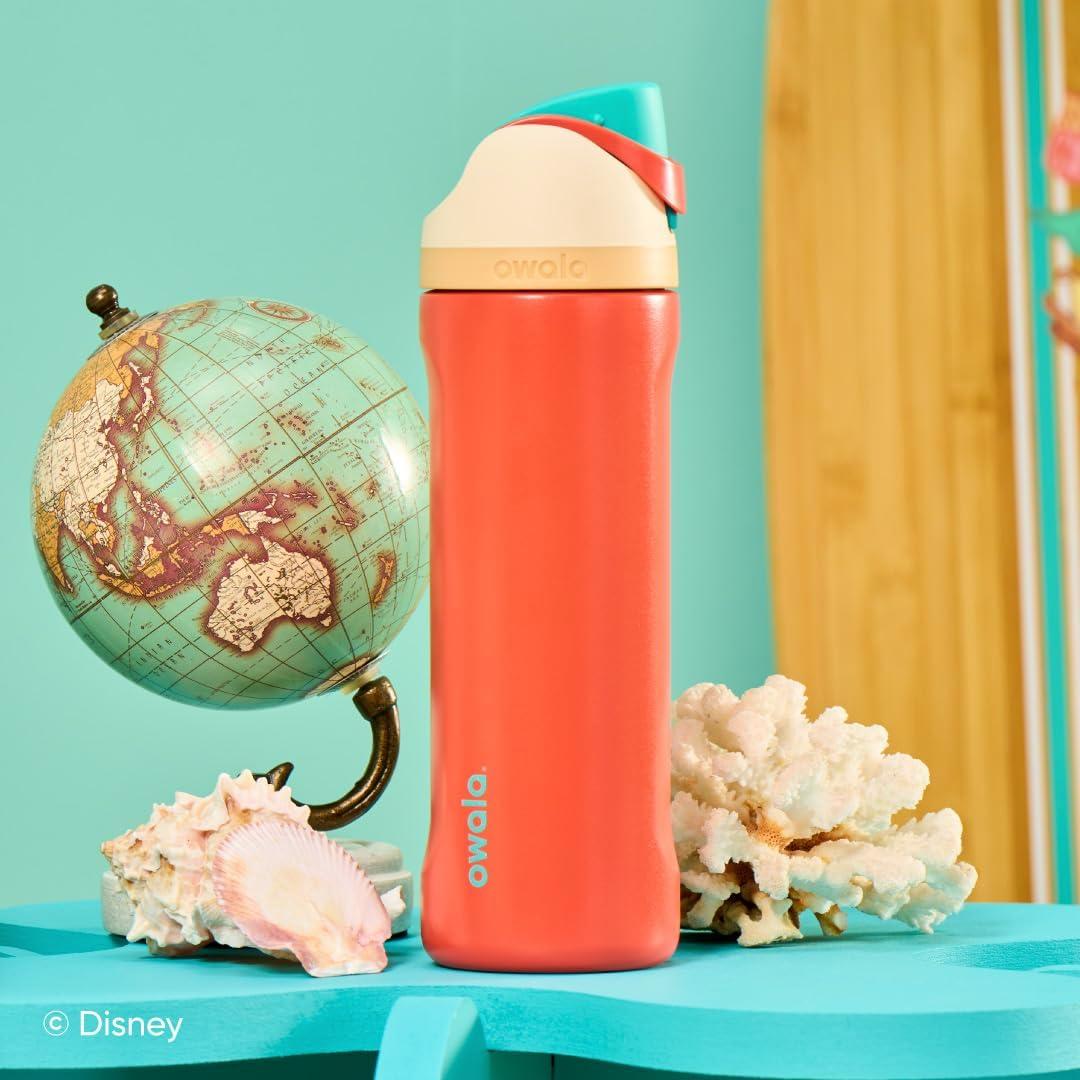 imageOwala Harry Potter FreeSip Insulated Stainless Steel Water Bottle with Straw BPAFree Sports Water Bottle Great for Travel 24 oz HufflepuffMoana