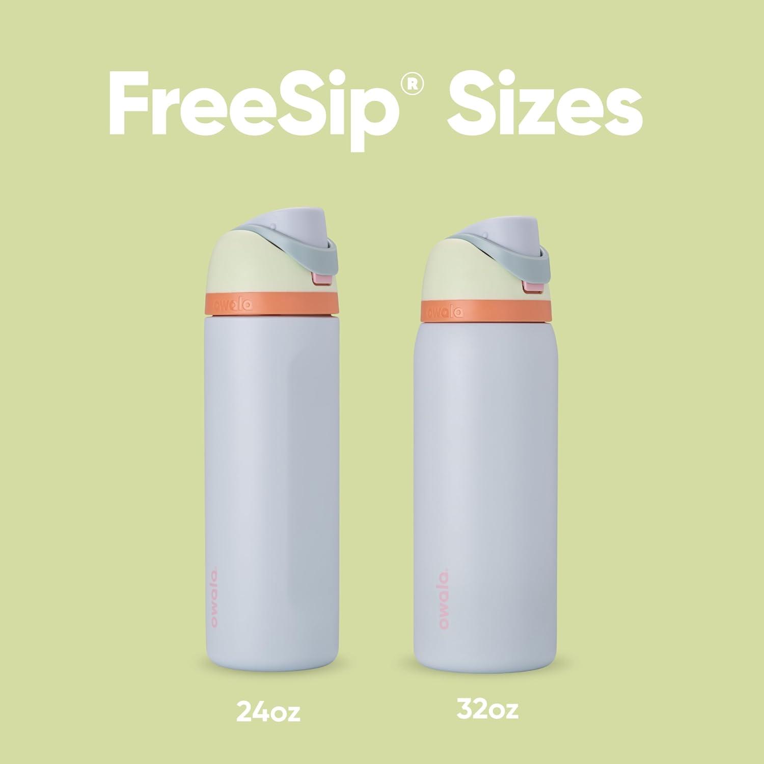 imageOwala Kids FreeSip Insulated Stainless Steel Water Bottle with Straw for Sports Travel and School BPAFree Sports Water Bottle 16 oz Mint ChocolateBeach House