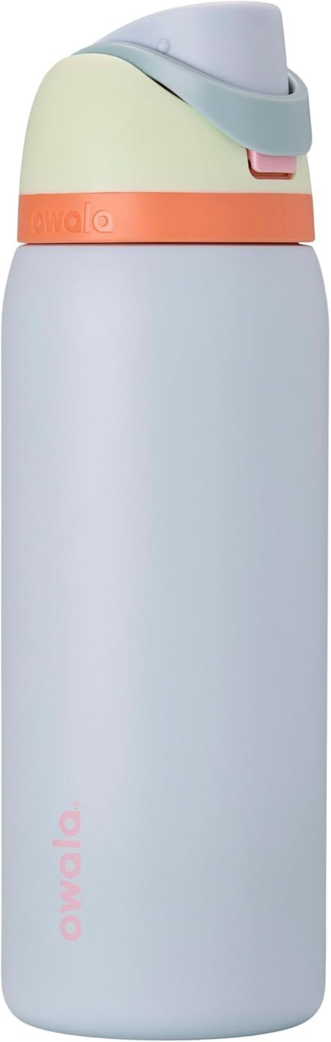 imageOwala Kids FreeSip Insulated Stainless Steel Water Bottle with Straw for Sports Travel and School BPAFree Sports Water Bottle 16 oz Mint ChocolateBeach House