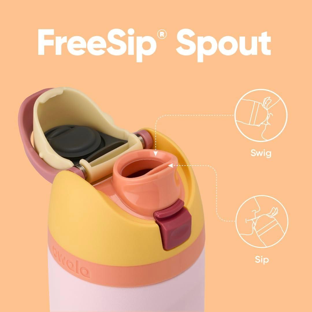 imageOwala Kids FreeSip Insulated Stainless Steel Water Bottle with Straw for Sports Travel and School BPAFree Sports Water Bottle 16 oz Mint ChocolateCandy Store