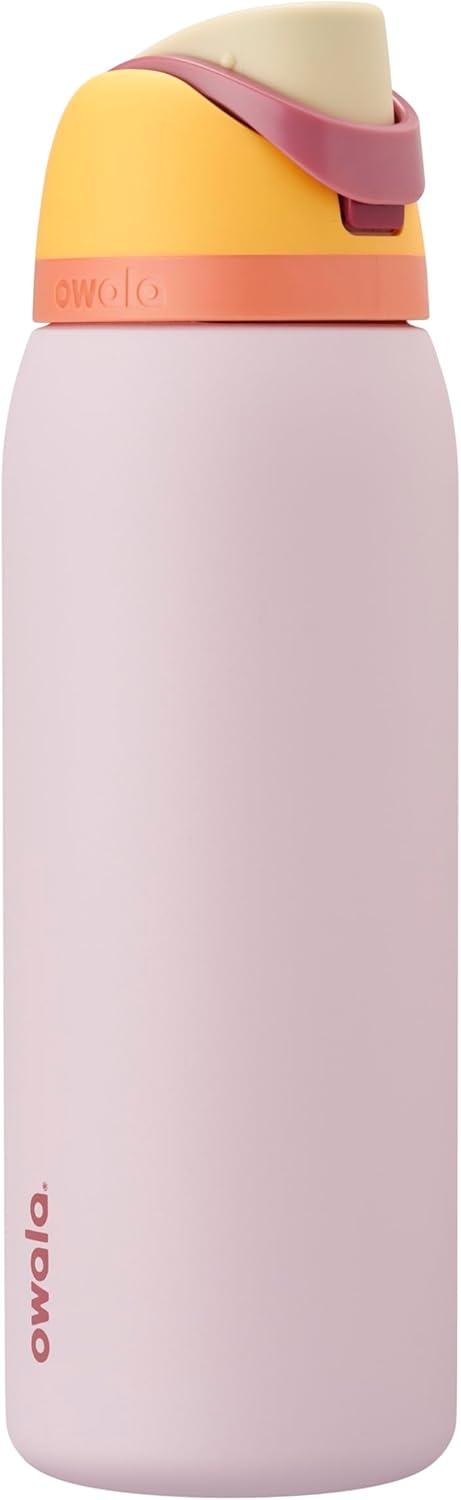 imageOwala Kids FreeSip Insulated Stainless Steel Water Bottle with Straw for Sports Travel and School BPAFree Sports Water Bottle 16 oz Mint ChocolateCandy Store