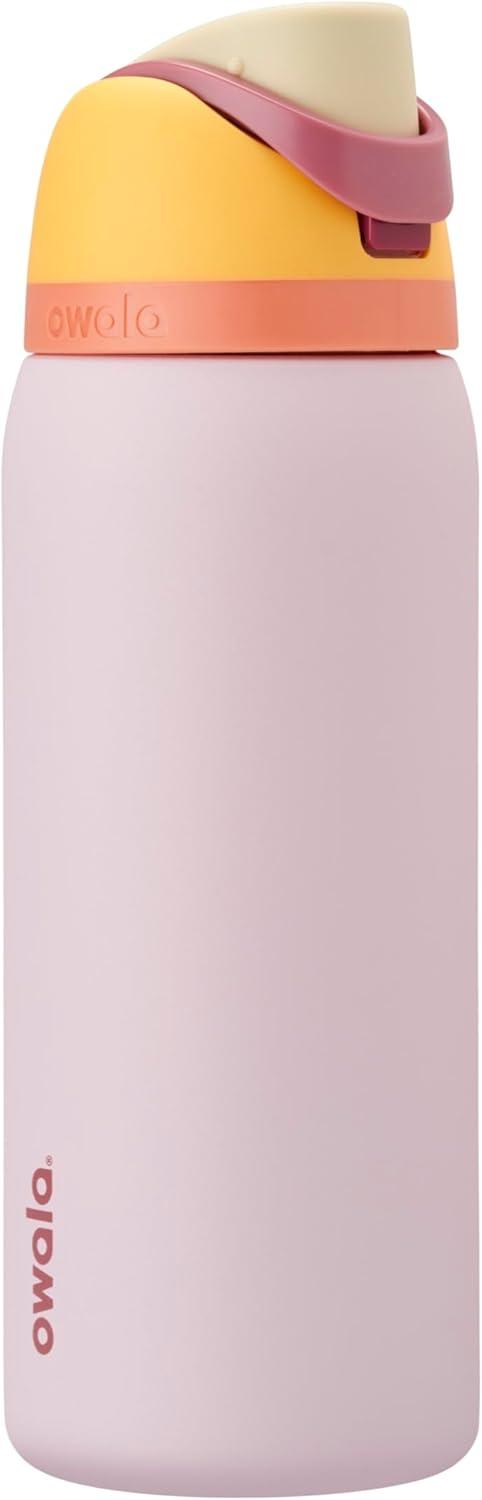 imageOwala Kids FreeSip Insulated Stainless Steel Water Bottle with Straw for Sports Travel and School BPAFree Sports Water Bottle 16 oz Mint ChocolateCandy Store