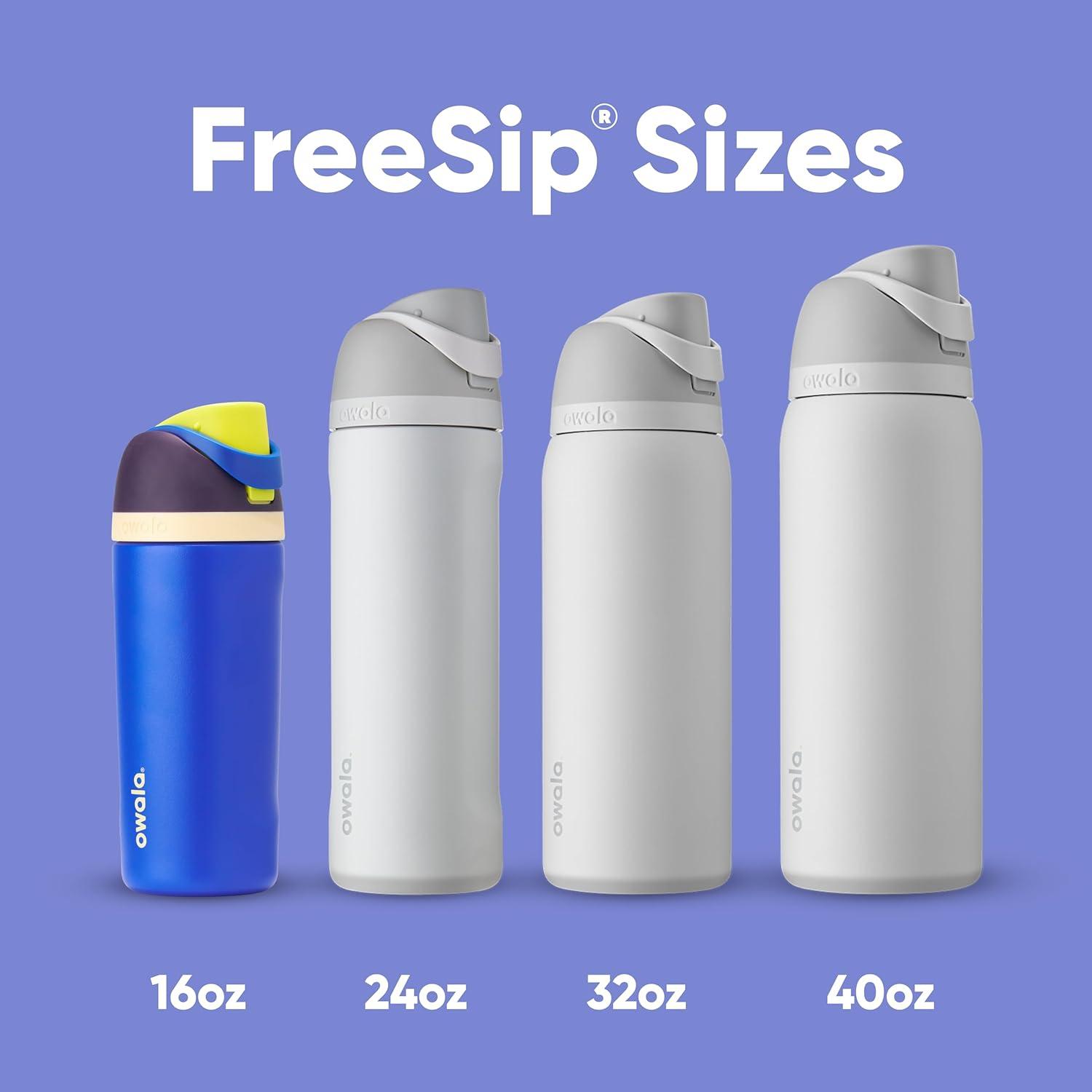 imageOwala Kids FreeSip Insulated Stainless Steel Water Bottle with Straw for Sports Travel and School BPAFree Sports Water Bottle 16 oz Mint ChocolateCelestial Sphere