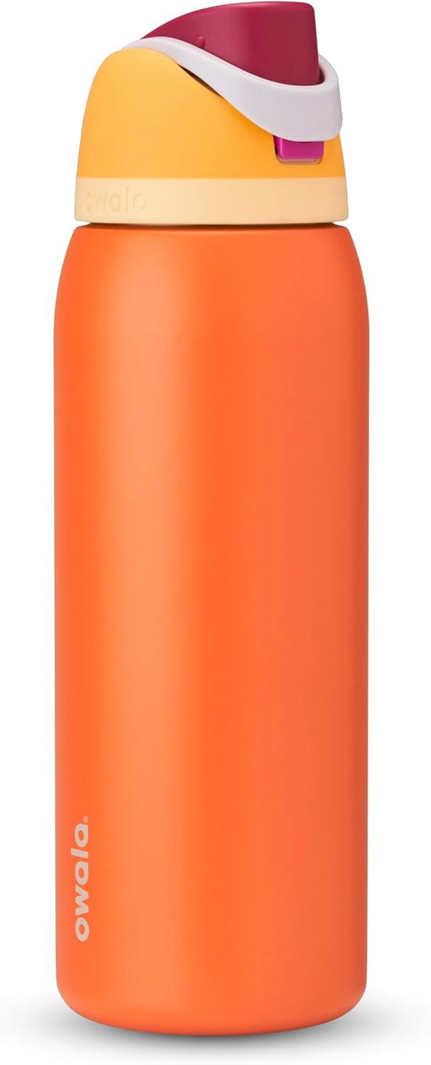 imageOwala Kids FreeSip Insulated Stainless Steel Water Bottle with Straw for Sports Travel and School BPAFree Sports Water Bottle 16 oz Mint ChocolateCitrus Crush