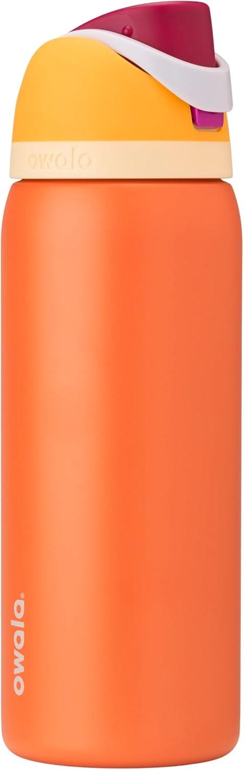 imageOwala Kids FreeSip Insulated Stainless Steel Water Bottle with Straw for Sports Travel and School BPAFree Sports Water Bottle 16 oz Mint ChocolateCitrus Crush