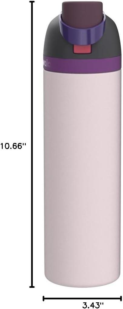imageOwala Kids FreeSip Insulated Stainless Steel Water Bottle with Straw for Sports Travel and School BPAFree Sports Water Bottle 16 oz Mint ChocolateDreamy Field