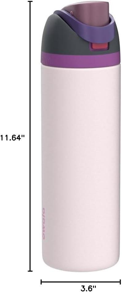 imageOwala Kids FreeSip Insulated Stainless Steel Water Bottle with Straw for Sports Travel and School BPAFree Sports Water Bottle 16 oz Mint ChocolateDreamy Field