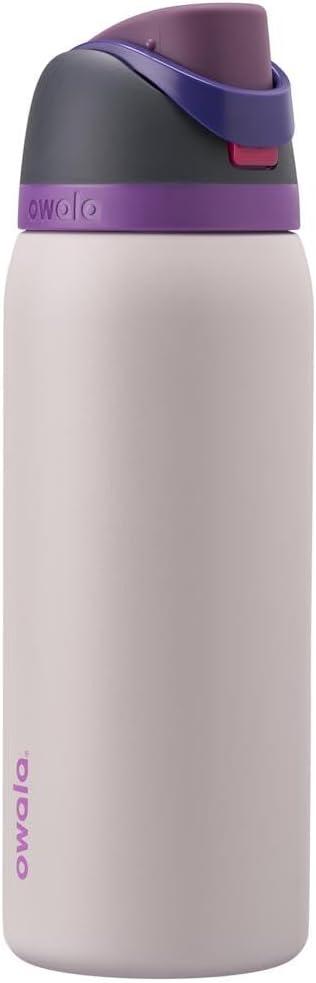 imageOwala Kids FreeSip Insulated Stainless Steel Water Bottle with Straw for Sports Travel and School BPAFree Sports Water Bottle 16 oz Mint ChocolateDreamy Field