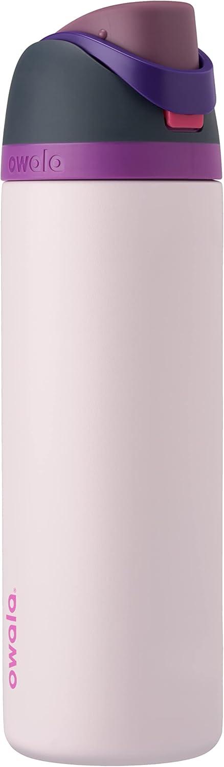 imageOwala Kids FreeSip Insulated Stainless Steel Water Bottle with Straw for Sports Travel and School BPAFree Sports Water Bottle 16 oz Mint ChocolateDreamy Field