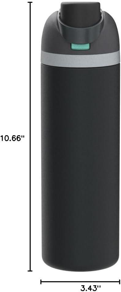 imageOwala Kids FreeSip Insulated Stainless Steel Water Bottle with Straw for Sports Travel and School BPAFree Sports Water Bottle 16 oz Mint ChocolateFoggy Tide