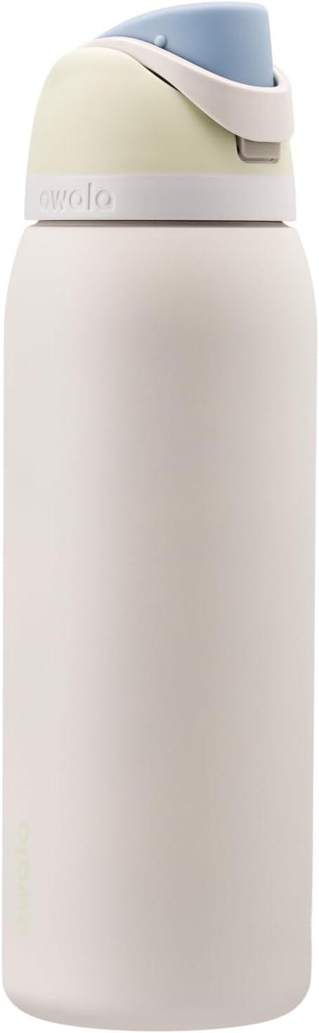 imageOwala Kids FreeSip Insulated Stainless Steel Water Bottle with Straw for Sports Travel and School BPAFree Sports Water Bottle 16 oz Mint ChocolateIced Breeze