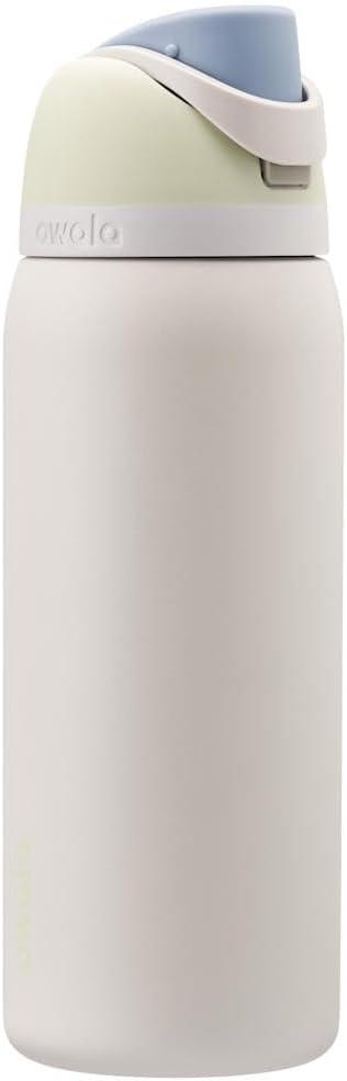 imageOwala Kids FreeSip Insulated Stainless Steel Water Bottle with Straw for Sports Travel and School BPAFree Sports Water Bottle 16 oz Mint ChocolateIced Breeze