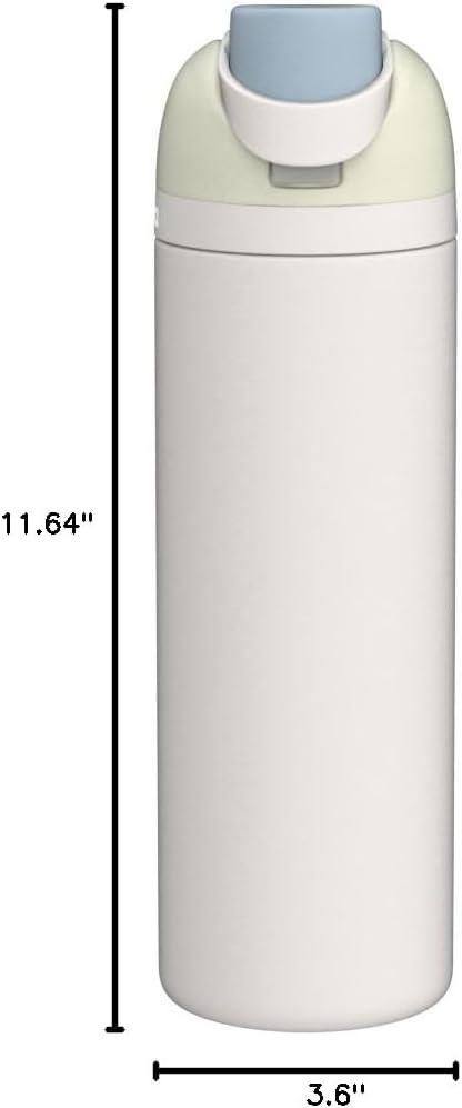imageOwala Kids FreeSip Insulated Stainless Steel Water Bottle with Straw for Sports Travel and School BPAFree Sports Water Bottle 16 oz Mint ChocolateIced Breeze