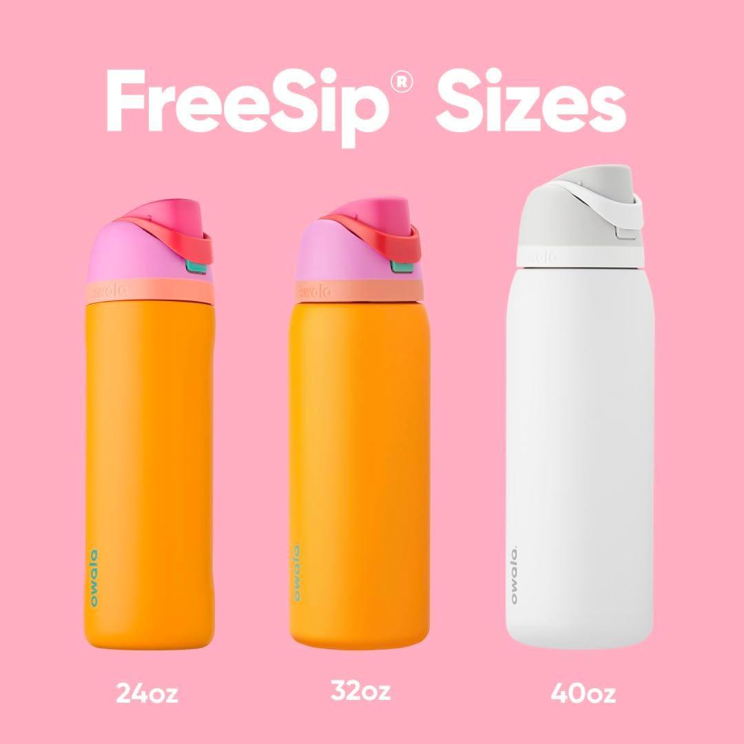 imageOwala Kids FreeSip Insulated Stainless Steel Water Bottle with Straw for Sports Travel and School BPAFree Sports Water Bottle 16 oz Mint ChocolateMuddy Buddy