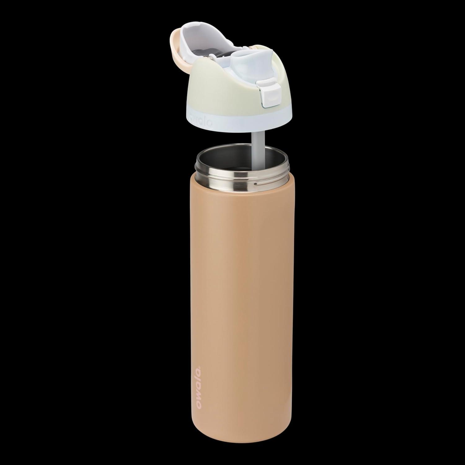 imageOwala Kids FreeSip Insulated Stainless Steel Water Bottle with Straw for Sports Travel and School BPAFree Sports Water Bottle 16 oz Mint ChocolateMuddy Buddy