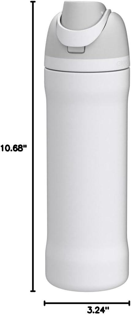 imageOwala Kids FreeSip Insulated Stainless Steel Water Bottle with Straw for Sports Travel and School BPAFree Sports Water Bottle 16 oz Mint ChocolateShy Marshmallow