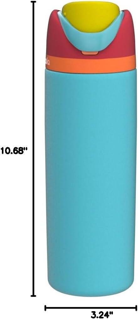 imageOwala Kids FreeSip Insulated Stainless Steel Water Bottle with Straw for Sports Travel and School BPAFree Sports Water Bottle 16 oz Mint ChocolateSummer Sweetness