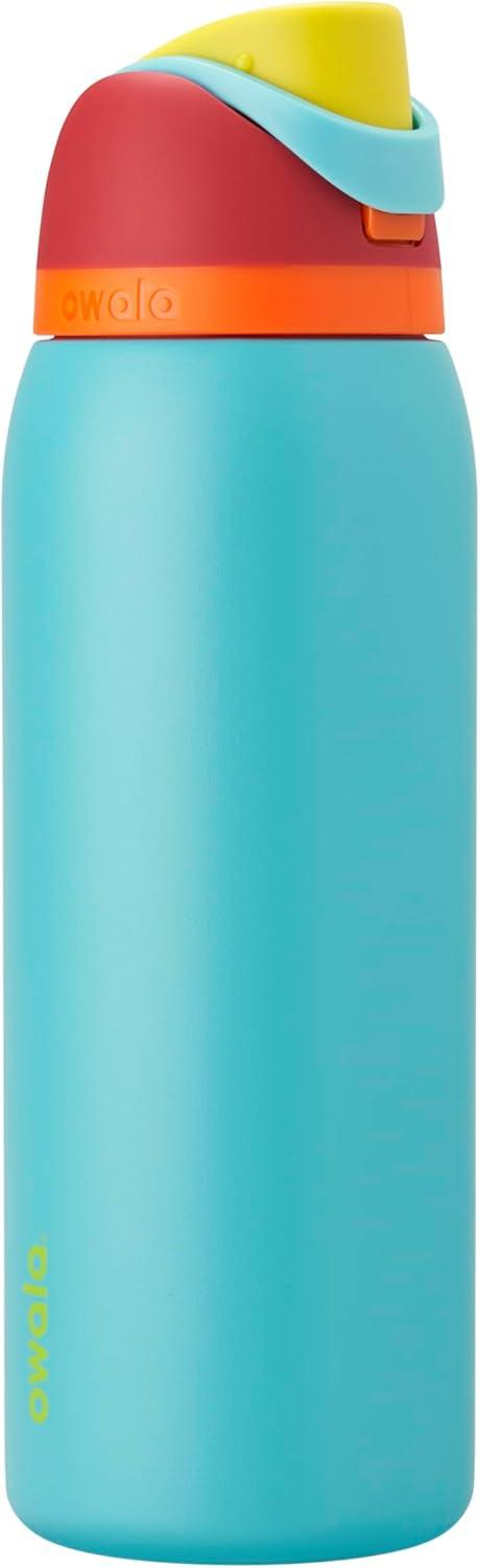 imageOwala Kids FreeSip Insulated Stainless Steel Water Bottle with Straw for Sports Travel and School BPAFree Sports Water Bottle 16 oz Mint ChocolateSummer Sweetness