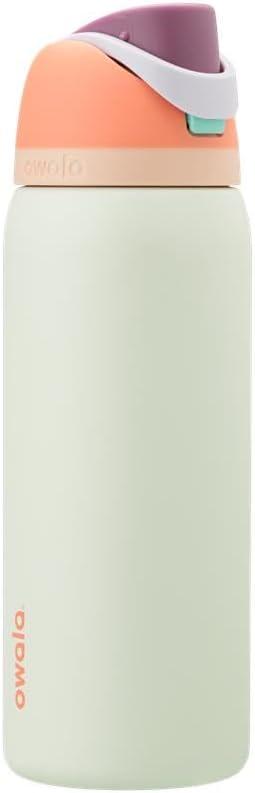 imageOwala Kids FreeSip Insulated Stainless Steel Water Bottle with Straw for Sports Travel and School BPAFree Sports Water Bottle 16 oz Mint ChocolateSurfs Edge