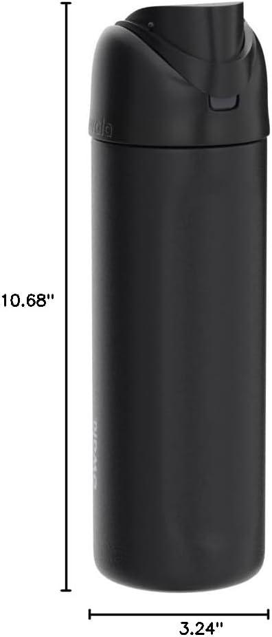 imageOwala Kids FreeSip Insulated Stainless Steel Water Bottle with Straw for Sports Travel and School BPAFree Sports Water Bottle 16 oz Mint ChocolateVery  Very Dark