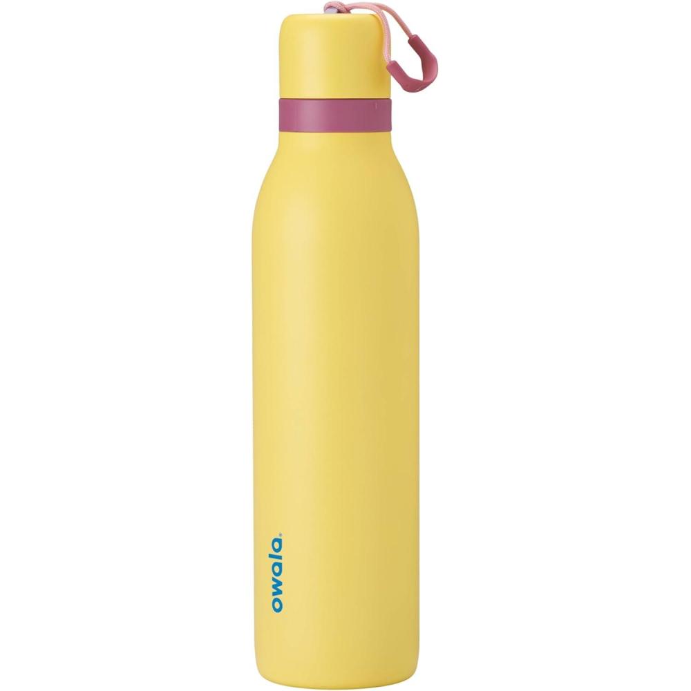 imageOwala FreeSip Twist Insulated Stainless Steel Water Bottle with Straw for Sports and Travel BPAFree 18oz MintWhite Iced BreezeHigh Noon